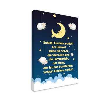 Leinwandbild Kinder Schlaf Kindlein Schlaf - TenStickers