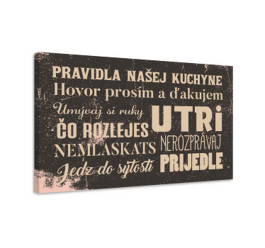 Obraz pravidlá našej kuchyne - Tenstickers