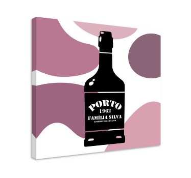 Quadro personalizável vinho do porto com nome e ano - TenStickers