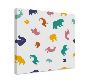 Obraz na stenu farebné zvieratká - Tenstickers