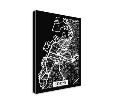 Quadro città e paesi Genova Carta Topografica - TenStickers