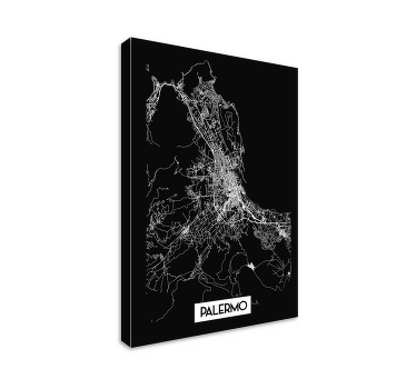 Quadro città e paesi stampa mappamondo palermo - TenStickers
