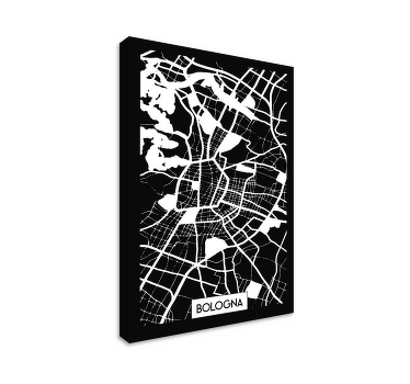 Quadro città e paesi Bologna mappamondo - TenStickers