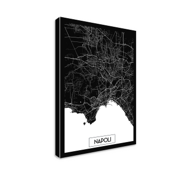 Quadro città e paesi Napoli quadro mappamondo - TenStickers