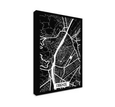 Quadro città e paesi Firenze quadro mappamondo - TenStickers