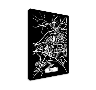 Tableau Carte topographique capitale Suisse - TenStickers