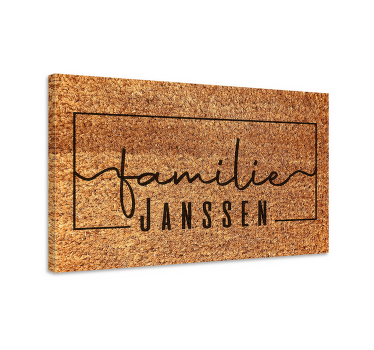Gepersonaliseerde canvas bruine familienaam - TenStickers