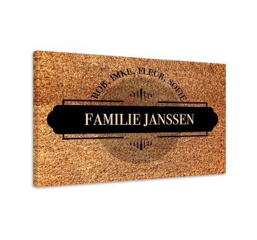 Canvas schilderij familie naam met namen - TenStickers