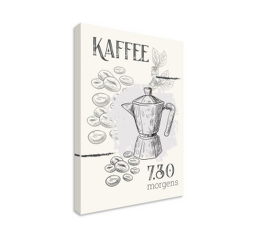 Leinwandbild Küche Kaffee-Muster - TenStickers