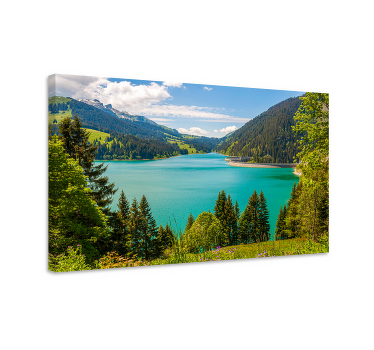 Wandbild Bergsee im Sommer - TenStickers
