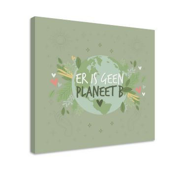 Canvas schilderij tekst planeet A - TenStickers
