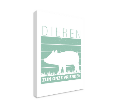 Canvas schilderij dieren zijn vrienden - TenStickers
