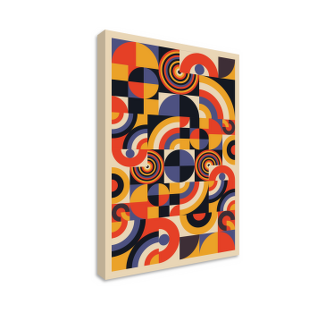Kunst auf Leinwand Bunte Bauhaus Kreise - TenStickers