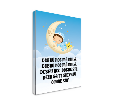 Obraz na stenu Dobrú noc s básničkou - Tenstickers