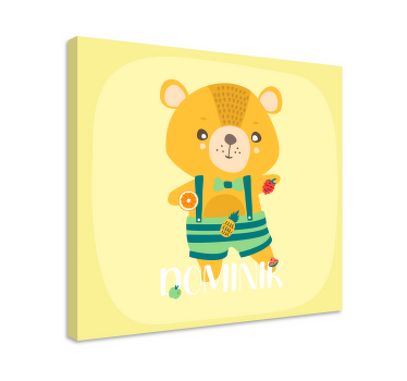 Obraz plyšový macík s menom - Tenstickers