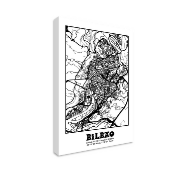 Cuadro con Bilbao topográfico - TenVinilo