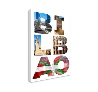 Cuadro ciudades letras Bilbao - TenVinilo
