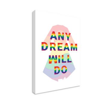 Technicolor coat quote canvas - TenStickers