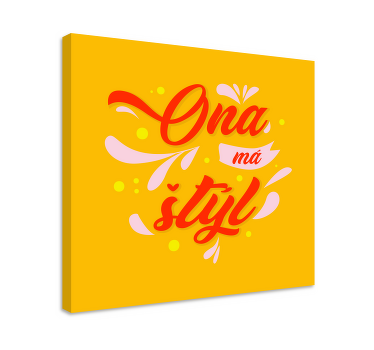 Obraz na stenu Ona má štýl - Tenstickers