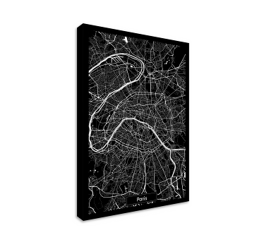 Tableau carte topographique Paris - TenStickers