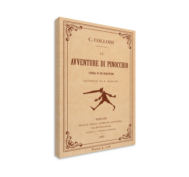 Quadro design vintage Pinocchio copertina - TenStickers