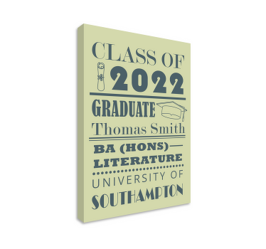 Custom Graduation personalized canvas - TenStickers