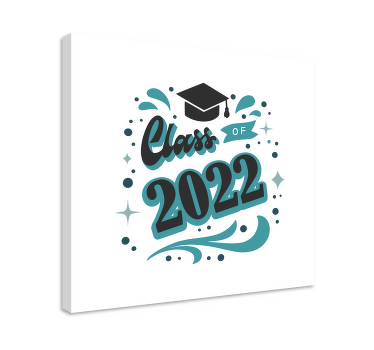 Custom class year personalised canvas - TenStickers