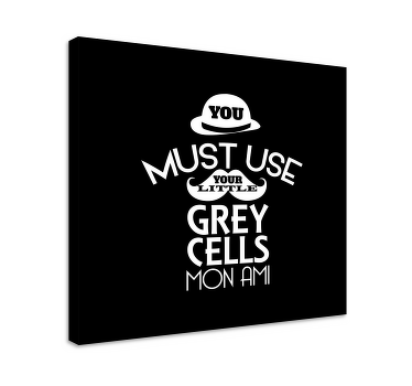 Tableau Citation Hercule Poirot - TenStickers