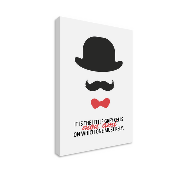 Hercule Poirot Text character canvas prints - TenStickers