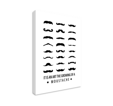 Poirot Moustache character canvas prints - TenStickers