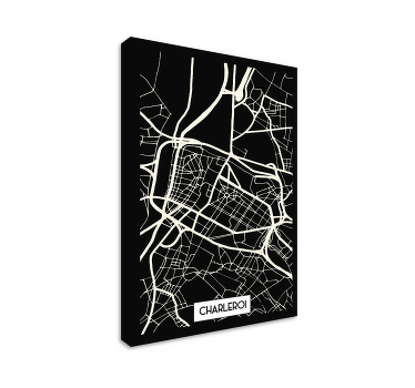 Tableau Carte Topographique Charleroi - TenStickers