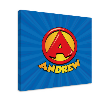 Super alkukirjain lasten canvas - Tenstickers