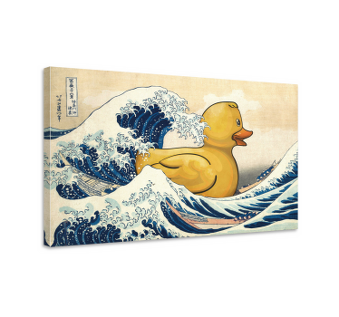 Kanagawa-kumiankka taide canvas - Tenstickers