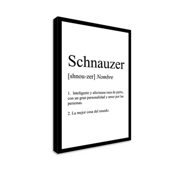 Cuadro perro definición schnauzer - TenVinilo