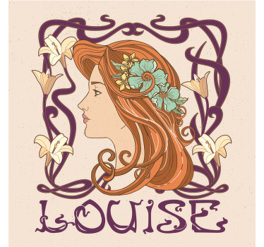 Tableau design art nouveau personnalisable - TenStickers