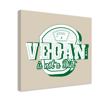 Veganism is not a diet retro canvas - TenStickers