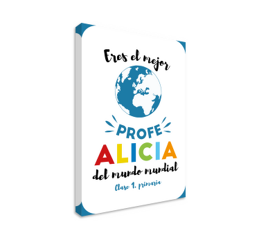 Cuadro infantil personalizable Mejor Profe - TenVinilo