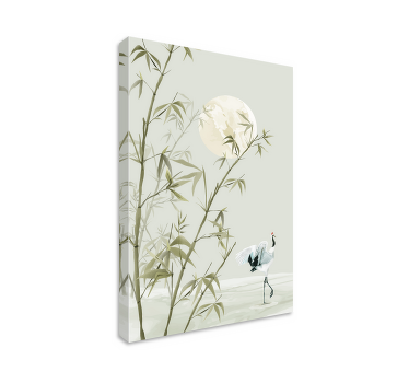 Bamboo art canvas print for living room - TenStickers