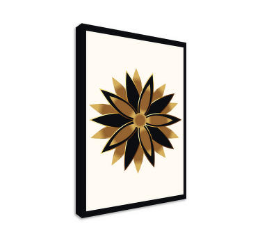 Obraz złoty kwiat glamour - TenStickers