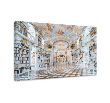 Cuadro retro vintage biblioteca antigua - TenVinilo