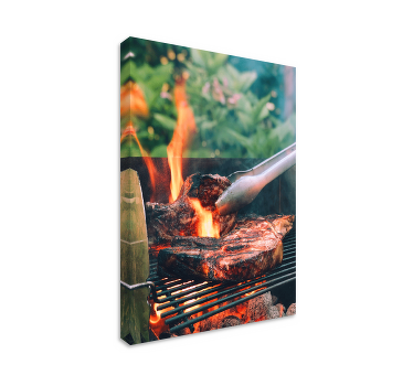 BBQ met vlees canvas schilderij - TenStickers