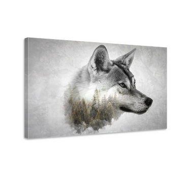 Wolf forest animal canvas prints - TenStickers
