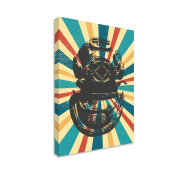 Tableau sports Plongeur vintage - TenStickers