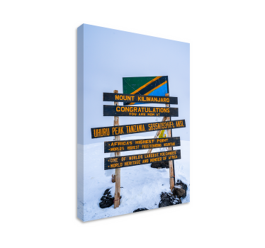 Kilimanjaro sign landscape wall canvas - TenStickers