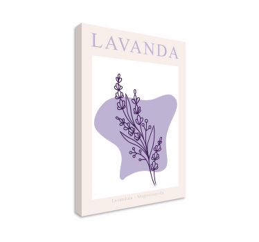 Cuadro decorativo lavanda minimalista - TenVinilo