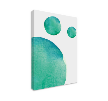 Abstract watercolor aquamarine wall art - TenStickers
