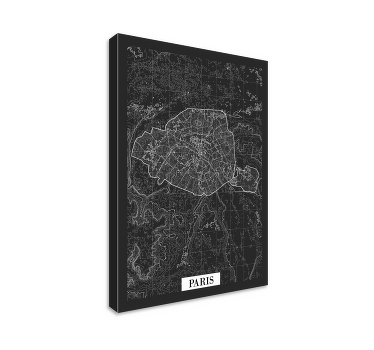 Tableau topographie Paris - TenStickers