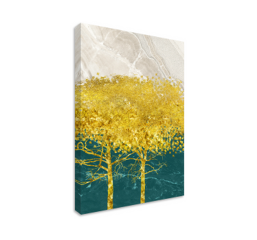 Tableau image arbres dorés - TenStickers