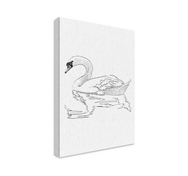 Sketch swan  living room wall art - TenStickers