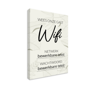 Wees onze gast wifi canvas - TenStickers